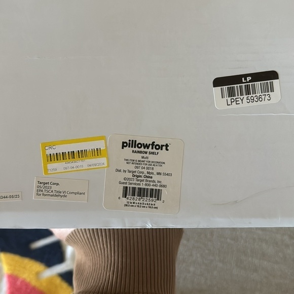 Target Pillowfort Rainbow Wall Shelf Rainbow Love Tapestry Nursery Bedroom Decor - Picture 3 of 5